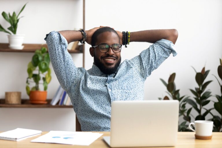 Stress Free Business Man Using Managed Payroll