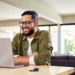 Man Meeting with Virtual Accountant on Computer