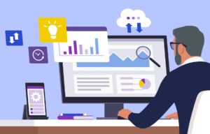 Remote accountant looking at financials