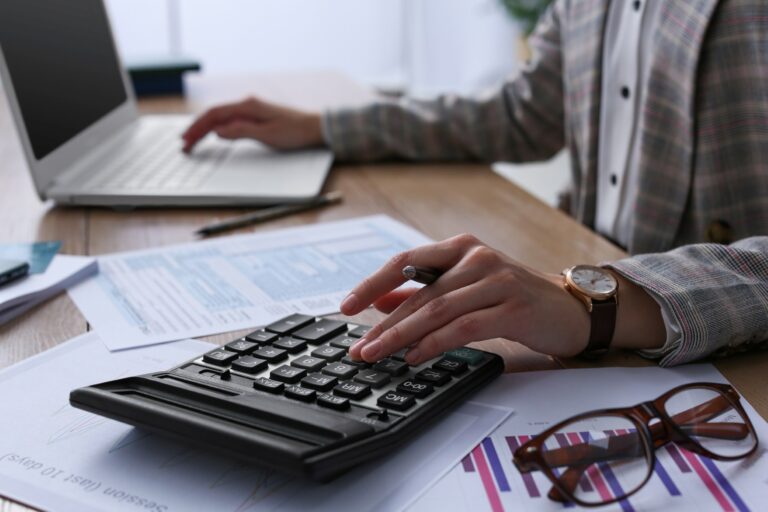 Accountant preparing statement of owner's equity